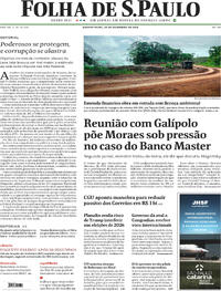 Capa do jornal Folha de S.Paulo 24/12/2025