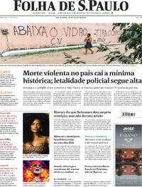 Capa do jornal Folha de S.Paulo 25/07/2025