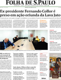 Capa do jornal Folha de S.Paulo 26/04/2025