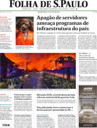 Capa do jornal Folha de S.Paulo 26/05/2025
