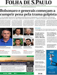 Capa do jornal Folha de S.Paulo 26/11/2025