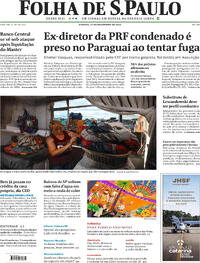 Capa do jornal Folha de S.Paulo 27/12/2025