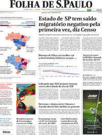 Capa do jornal Folha de S.Paulo 28/06/2025
