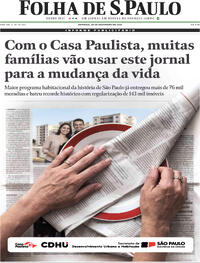 Capa do jornal Folha de S.Paulo 28/12/2025