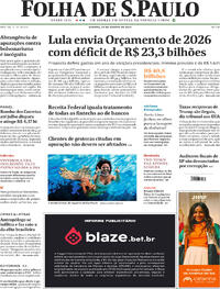 Capa do jornal Folha de S.Paulo 30/08/2025