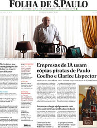 Capa do jornal Folha de S.Paulo 31/08/2025