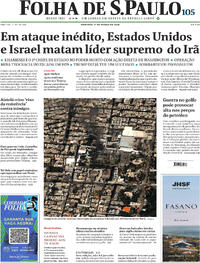 Capa do jornal Folha de S.Paulo 01/03/2026