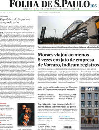 Capa do jornal Folha de S.Paulo 01/04/2026
