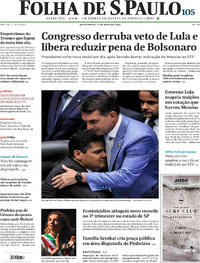 Capa do jornal Folha de S.Paulo 01/05/2026