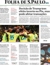 Capa do jornal Folha de S.Paulo 01/06/2026