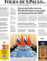 Capa Jornal Folha de S.Paulo