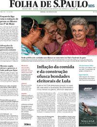 Capa do jornal Folha de S.Paulo 02/05/2026