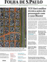 Capa do jornal Folha de S.Paulo 03/01/2026