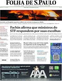 Capa do jornal Folha de S.Paulo 03/02/2026