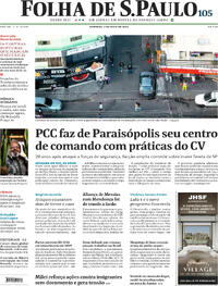 Capa do jornal Folha de S.Paulo 03/05/2026