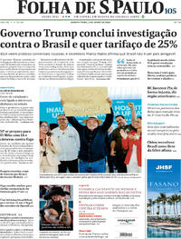 Capa do jornal Folha de S.Paulo 03/06/2026