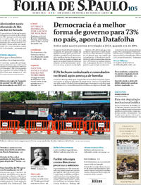 Capa do jornal Folha de S.Paulo 03/10/2026