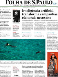 Capa do jornal Folha de S.Paulo 04/05/2026