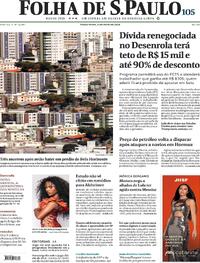 Capa do jornal Folha de S.Paulo 05/05/2026