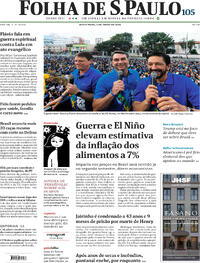 Capa do jornal Folha de S.Paulo 05/06/2026