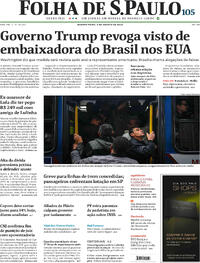 Capa Jornal Folha de S.Paulo