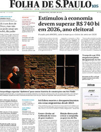 Capa do jornal Folha de S.Paulo 06/04/2026