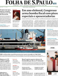 Capa do jornal Folha de S.Paulo 06/05/2026