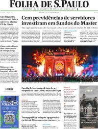 Capa do jornal Folha de S.Paulo 07/02/2026