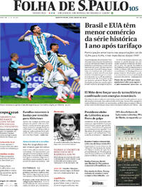 Capa Folha de S.Paulo 08/07/2026