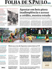 Capa Folha de S.Paulo 08/09/2026