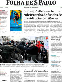Capa do jornal Folha de S.Paulo 09/01/2026