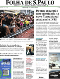Capa do jornal Folha de S.Paulo 09/02/2026