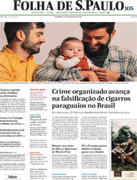 Capa do jornal Folha de S.Paulo 09/08/2026