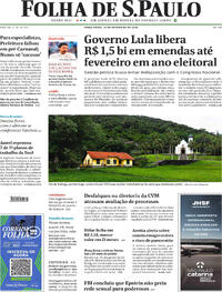Capa do jornal Folha de S.Paulo 10/02/2026