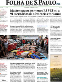 Capa do jornal Folha de S.Paulo 10/04/2026