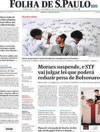 Capa do jornal Folha de S.Paulo 10/05/2026