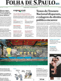 Capa do jornal Folha de S.Paulo 10/06/2026