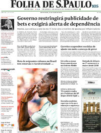 Capa Jornal Folha de S.Paulo