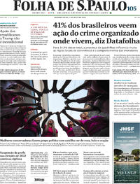 Capa do jornal Folha de S.Paulo 11/05/2026