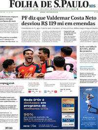 Capa Jornal Folha de S.Paulo