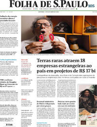 Capa do jornal Folha de S.Paulo 11/10/2026
