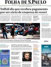 Capa do jornal Folha de S.Paulo 12/02/2026