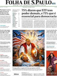 Capa do jornal Folha de S.Paulo 14/04/2026