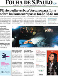 Capa do jornal Folha de S.Paulo 14/05/2026