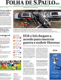 Capa Jornal Folha de S.Paulo
