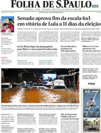 Capa Jornal Folha de S.Paulo