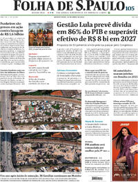 Capa do jornal Folha de S.Paulo 16/04/2026
