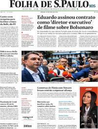 Capa do jornal Folha de S.Paulo 16/05/2026