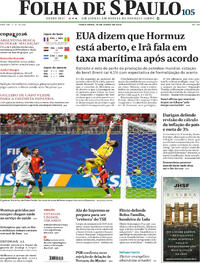 Capa Jornal Folha de S.Paulo