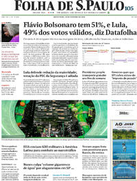 Capa Jornal Folha de S.Paulo